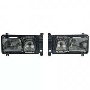 Fari rettangolari Karat Fari doppi fumo nero adatti per VW Bus T3 80-92-image-6200873