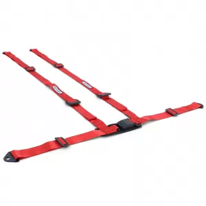 Tenzo-R Sport Harness Belt 4 Point Red with E Mark