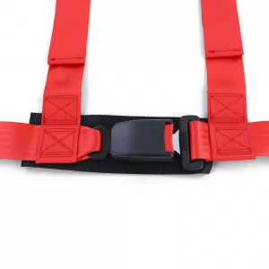 Tenzo-R Sport Harness Belt 4 Point Red with E Mark