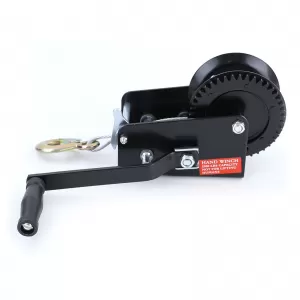 Winch manual pentru remorcă, cablu negru cu 10 metri de cablu de oțel, 900 kg-image-6200918