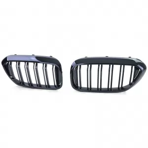 Double slat kidney grille Performance gloss black for 5 Series BMW G30 G31 2017-2020