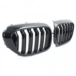 Double slat kidney grille Performance gloss black for 5 Series BMW G30 G31 2017-2020