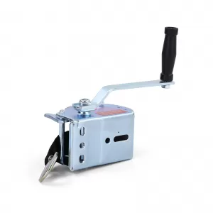 Hand winch trailer cable winch silver with 8 meter strap 600 kg