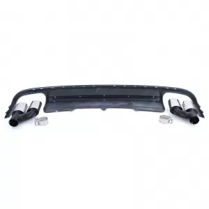 Insert diffusore posteriore sportivo con set di terminali di scarico adatto per Audi A4 B8 Sedan Avant 07-11-image-6200979