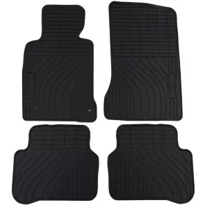Car Rubber Floor Mats Black Premium Set for Mercedes C-Class W204 S204 11-14