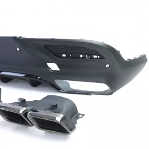 Diffusore posteriore sportivo + doppie uscite di scarico nere per Mercedes GLE Coupe C292-image-6201080
