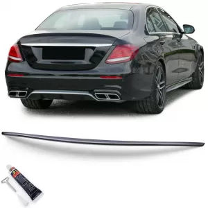 Sport rear spoiler lip gloss black with ABE for Mercedes E Class W213 16-20