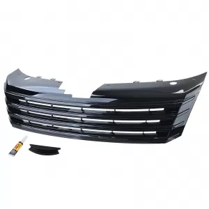 Radiator grille without emblem Gloss black suitable for VW Passat B7 2010-2015
