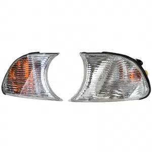 White clear glass indicator set fits 3 Series BMW E46 Coupe Convertible 1999-2001