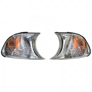 White clear glass indicator set fits 3 Series BMW E46 Coupe Convertible 1999-2001