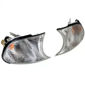 White clear glass indicator set fits 3 Series BMW E46 Coupe Convertible 1999-2001