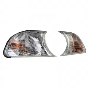 White clear glass indicator set fits 3 Series BMW E46 Coupe Convertible 1999-2001