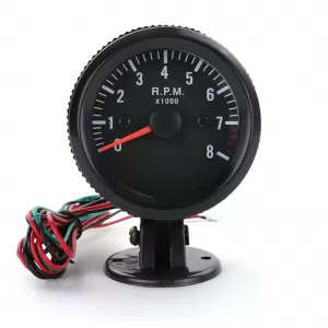 Tachometer with bracket auxiliary instrument 52mm youngtimer classic black