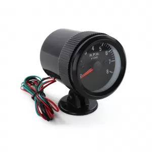 Tachometer with bracket auxiliary instrument 52mm youngtimer classic black