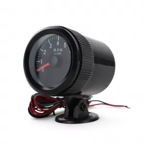 Tachometer with bracket auxiliary instrument 52mm youngtimer classic black