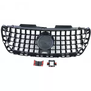 Griglia sportiva nera lucida cromo adatta per Mercedes Sprinter W907 910 dal 18-image-6201307