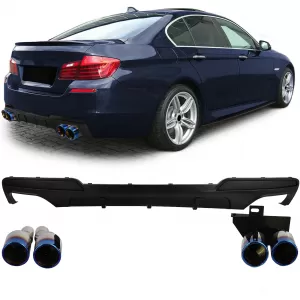 image-17-Hátsó diffúzor konverzió + titán kipufogóvégek BMW F10 F11 520 523 525 528 530 modellekhez