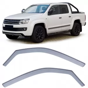 Wind deflector rain deflector wind protection black smoke for VW Amarok 2H from 09
