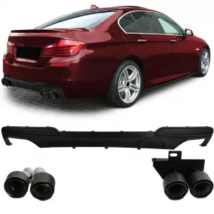 image-18-Hátsó diffúzor átalakító + karbon kipufogóvégek BMW F10 F11 520 523 525 528 530 modellekhez