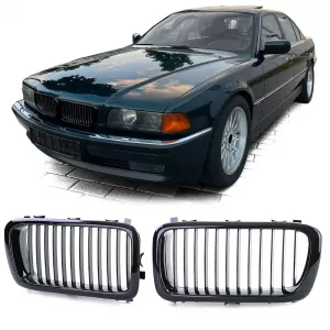 Sport front grille gloss black for 7 Series BMW E38 1994-2001