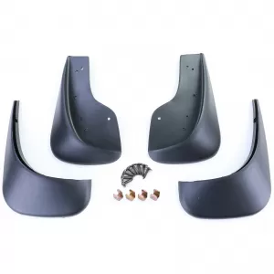 Mud flap set front and rear black for VW Touran 1 1T 03-15