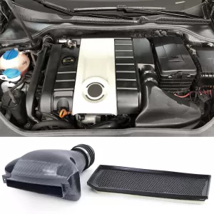 Filtru de aer Airbox Aspirație de aer Aspect carbon Ram Air potrivit pentru VW Golf 5 2.0 GTI 03-08