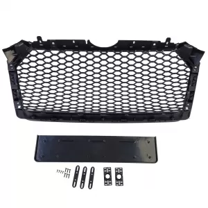 Honeycomb Sport Grille without Emblem Matte Black for Audi A4 B9 8W 15-19