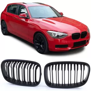 Sport double-slat performance matte front grille suitable for 1 Series BMW F20 F21 10-14