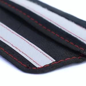 2x Seat Belt Pads Safety Belt Cushion Belt Protector Black with Red Stitching