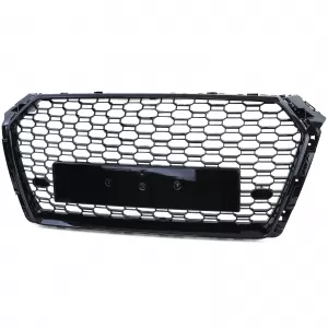 Honeycomb Sport Grille without Emblem Gloss Black for Audi A4 B9 8W 15-19