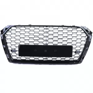Honeycomb Sport Grille without Emblem Gloss Black for Audi A4 B9 8W 15-19