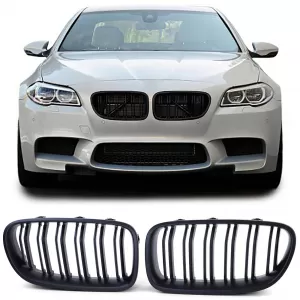 Double Slat Performance Black Kidney Grille for 5 Series BMW F10 F11 2010-2017