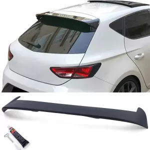 Sport roof rear spoiler performance black matte suitable for Seat Leon 3 5F 12-20