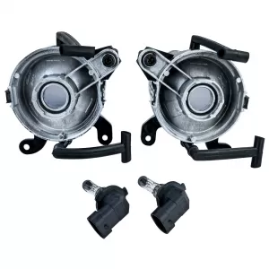 Clear Glass Fog Light Set Black Smoke for BMW 3 Series E46 Coupe Convertible 99-03