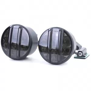 LED clear glass front indicator parking light black smoke for Jeep Wrangler JK from 07