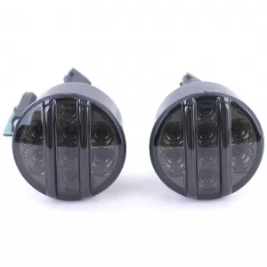 LED clear glass front indicator parking light black smoke for Jeep Wrangler JK from 07