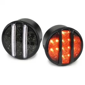 LED clear glass front indicator parking light black smoke for Jeep Wrangler JK from 07