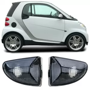 Side indicator set black smoke for Smart ForTwo Cabrio Coupe 451 2007-2015