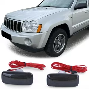 LED lightbar side indicators black for Jeep Liberty 08-12 Grand Cherokee 3 05-10