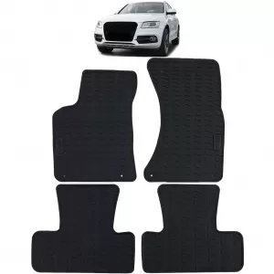Car Rubber Floor Mats Black Premium Set for Audi Q5 8R 09-17