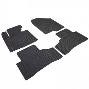 Car Rubber Floor Mats Black Premium Set for Hyundai Santa Fe 3 DM 12-18