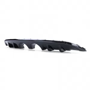 Sport rear diffuser twin pipe central glossy black for VW Golf 6 1K 08-13