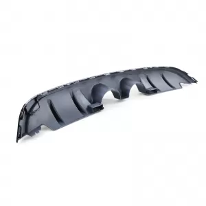 Sport rear diffuser twin pipe central glossy black for VW Golf 6 1K 08-13