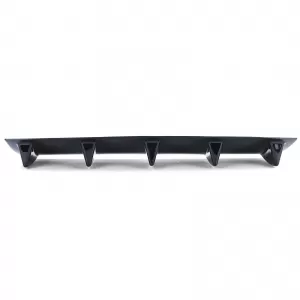 Universal sport rear diffuser with 5 fins for rear bumper gloss black