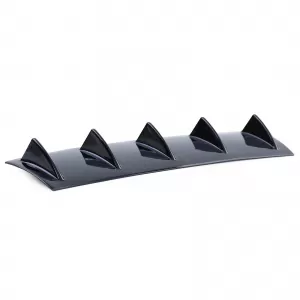 Universal sport rear diffuser with 5 fins for rear bumper gloss black