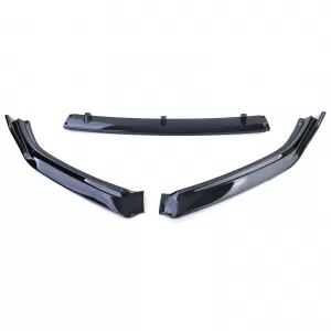 CUP front spoiler lip gloss black for VW Polo 5 6C 14-17