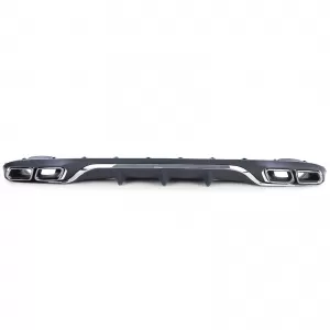 Diffusore posteriore sportivo con terminali di scarico cromati adatto per Mercedes E-Class W213 senza A Design Line-image-6202320