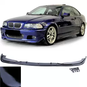 image-48-Front spoiler lip performance gloss black fits 3 Series BMW E46 coupe convertible