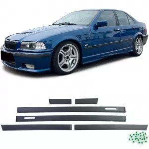 Door moldings impact trim 6-piece set fits BMW 3 Series E36 Sedan Touring M 90-99