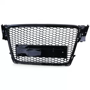 Honeycomb Sport Grille without Emblem Gloss Black for Audi A4 B8 8K 07-11